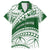 Personalised Samoa Faleata College Family Matching Off Shoulder Short Dress and Hawaiian Shirt Samoan Pattern LT14 Dad's Shirt - Short Sleeve Green - Polynesian Pride