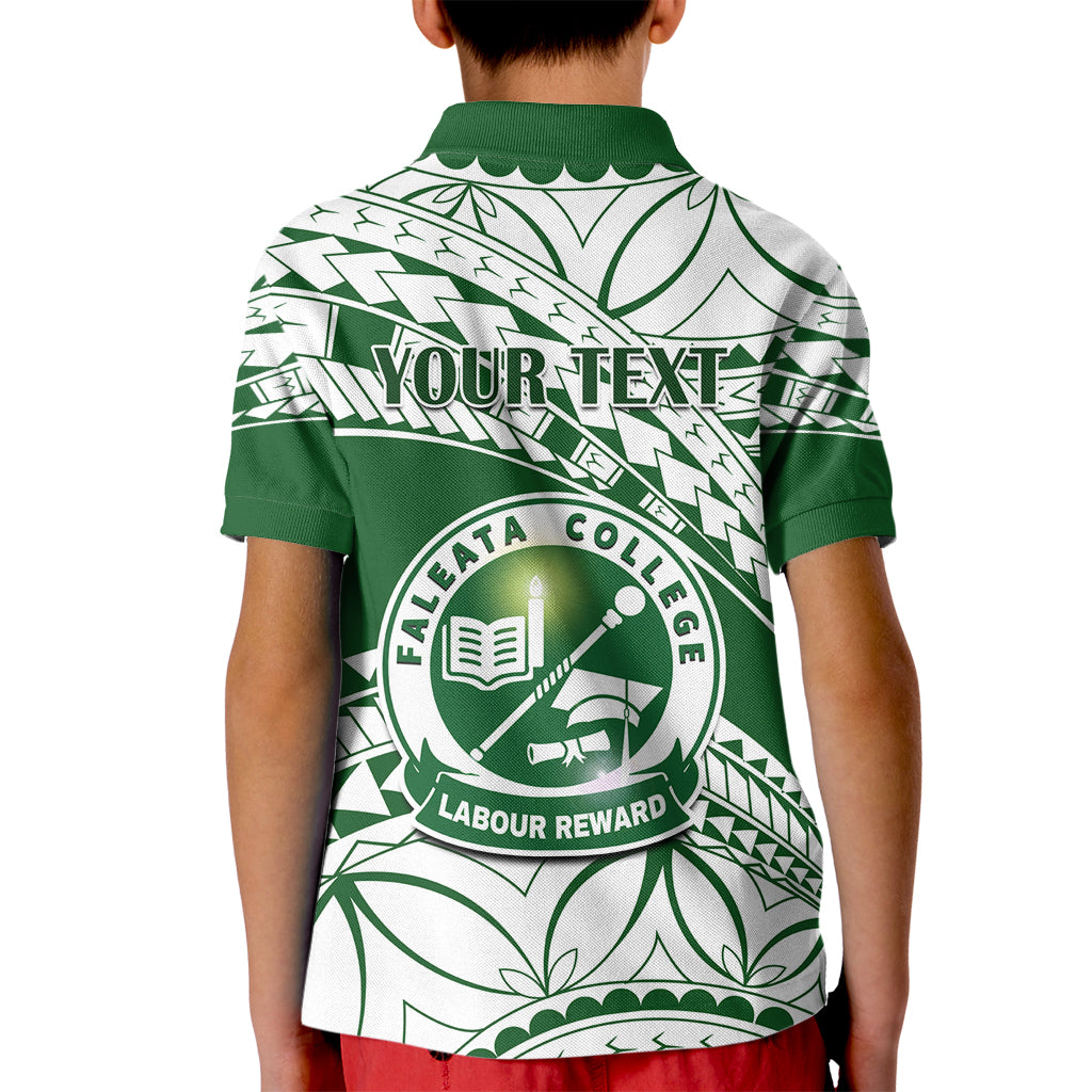 Personalised Samoa Faleata College Kid Polo Shirt Samoan Pattern LT14 - Polynesian Pride