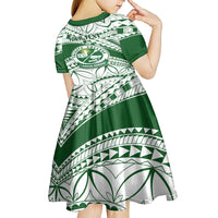 Personalised Samoa Faleata College Kid Short Sleeve Dress Samoan Pattern LT14 - Polynesian Pride