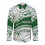 Personalised Samoa Faleata College Long Sleeve Button Shirt Samoan Pattern LT14 Unisex Green - Polynesian Pride