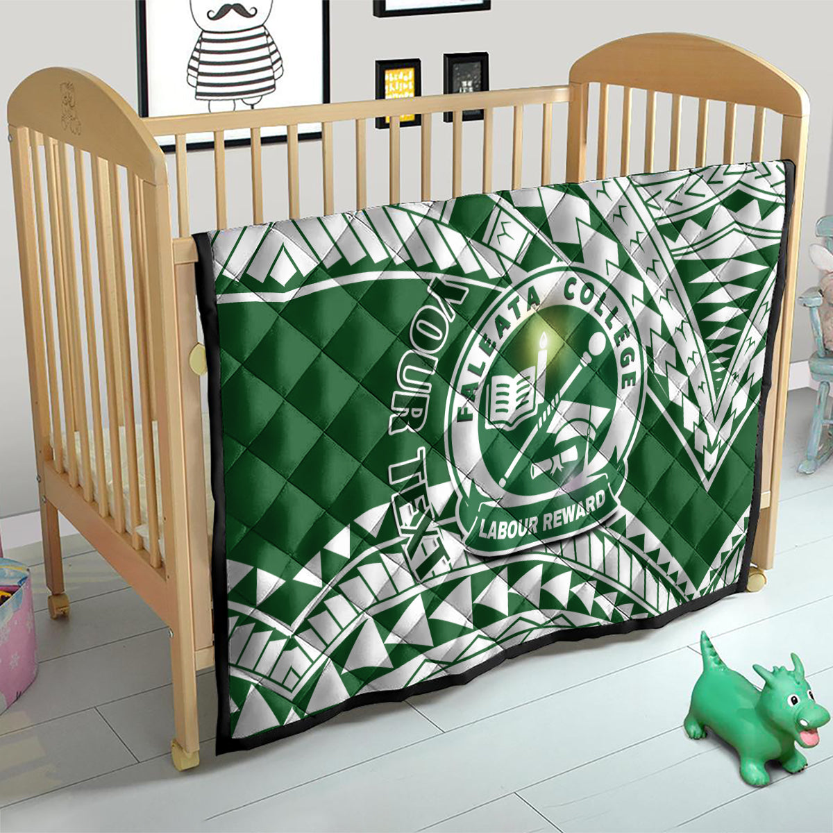 Personalised Samoa Faleata College Quilt Samoan Pattern LT14 - Polynesian Pride