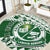 Personalised Samoa Faleata College Round Carpet Samoan Pattern LT14 Green - Polynesian Pride