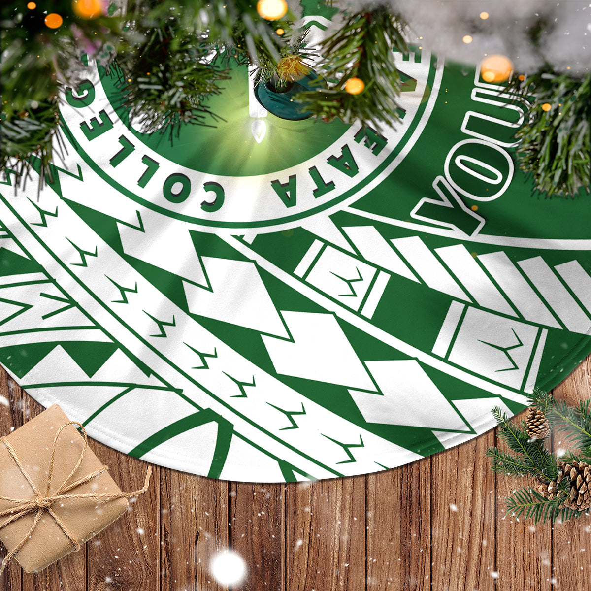 Personalised Samoa Faleata College Tree Skirt Samoan Pattern LT14 - Polynesian Pride