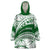 Personalised Samoa Faleata College Wearable Blanket Hoodie Samoan Pattern LT14 One Size Green - Polynesian Pride