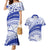 Personalised Samoa Safata College Couples Matching Mermaid Dress and Hawaiian Shirt Samoan Pattern LT14 Blue - Polynesian Pride