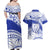 Personalised Samoa Safata College Couples Matching Off Shoulder Maxi Dress and Hawaiian Shirt Samoan Pattern LT14 - Polynesian Pride