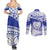 Personalised Samoa Safata College Couples Matching Summer Maxi Dress and Long Sleeve Button Shirt Samoan Pattern LT14 - Polynesian Pride