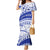 Personalised Samoa Safata College Family Matching Mermaid Dress and Hawaiian Shirt Samoan Pattern LT14 Mom's Dress Blue - Polynesian Pride