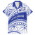 Personalised Samoa Safata College Family Matching Off Shoulder Long Sleeve Dress and Hawaiian Shirt Samoan Pattern LT14 Dad's Shirt - Short Sleeve Blue - Polynesian Pride