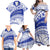 Personalised Samoa Safata College Family Matching Off Shoulder Maxi Dress and Hawaiian Shirt Samoan Pattern LT14 - Polynesian Pride