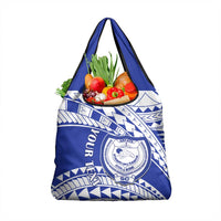 Personalised Samoa Safata College Grocery Bag Samoan Pattern LT14 1-pack One Size Blue - Polynesian Pride