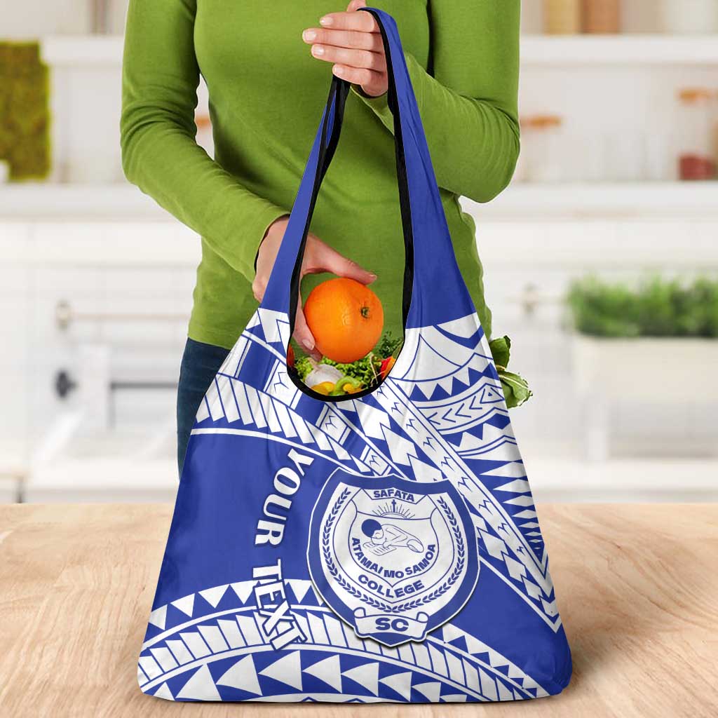 Personalised Samoa Safata College Grocery Bag Samoan Pattern LT14 - Polynesian Pride
