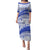 Personalised Samoa Safata College Puletasi Samoan Pattern LT14 Long Dress Blue - Polynesian Pride