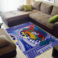 Philippines Area Rug Filipino Sarimanok With Polynesian Tattoo LT14 - Polynesian Pride