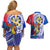 Personalised Philippines Couples Matching Off Shoulder Short Dress and Hawaiian Shirt Filipino Sarimanok With Polynesian Tattoo LT14 - Polynesian Pride