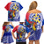 Personalised Philippines Family Matching Off Shoulder Short Dress and Hawaiian Shirt Filipino Sarimanok With Polynesian Tattoo LT14 - Polynesian Pride