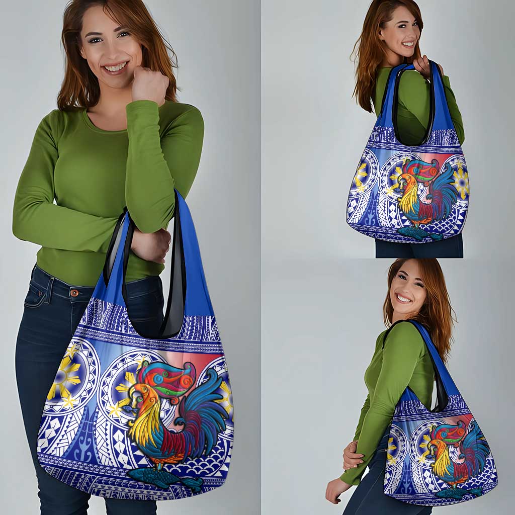 Philippines Grocery Bag Filipino Sarimanok With Polynesian Tattoo