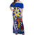 Personalised Philippines Off Shoulder Maxi Dress Filipino Sarimanok With Polynesian Tattoo LT14 Women Blue - Polynesian Pride