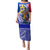 Personalised Philippines Puletasi Filipino Sarimanok With Polynesian Tattoo LT14 Long Dress Blue - Polynesian Pride