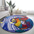 Philippines Round Carpet Filipino Sarimanok With Polynesian Tattoo LT14 - Polynesian Pride