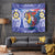 Philippines Tapestry Filipino Sarimanok With Polynesian Tattoo LT14 Blue - Polynesian Pride