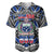 Samoa 685 Baseball Jersey Samoan Coat Of Arms Simple Style LT14 Blue - Polynesian Pride