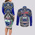 Samoa 685 Couples Matching Long Sleeve Bodycon Dress and Long Sleeve Button Shirt Samoan Coat Of Arms Simple Style LT14 - Polynesian Pride