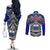 Samoa 685 Couples Matching Off The Shoulder Long Sleeve Dress and Long Sleeve Button Shirt Samoan Coat Of Arms Simple Style LT14 - Polynesian Pride