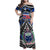 Samoa 685 Family Matching Off Shoulder Maxi Dress and Hawaiian Shirt Samoan Coat Of Arms Simple Style LT14 Mom's Dress Blue - Polynesian Pride