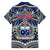 Samoa 685 Family Matching Short Sleeve Bodycon Dress and Hawaiian Shirt Samoan Coat Of Arms Simple Style LT14 - Polynesian Pride