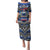 Samoa 685 Puletasi Samoan Coat Of Arms Simple Style LT14 Long Dress Blue - Polynesian Pride