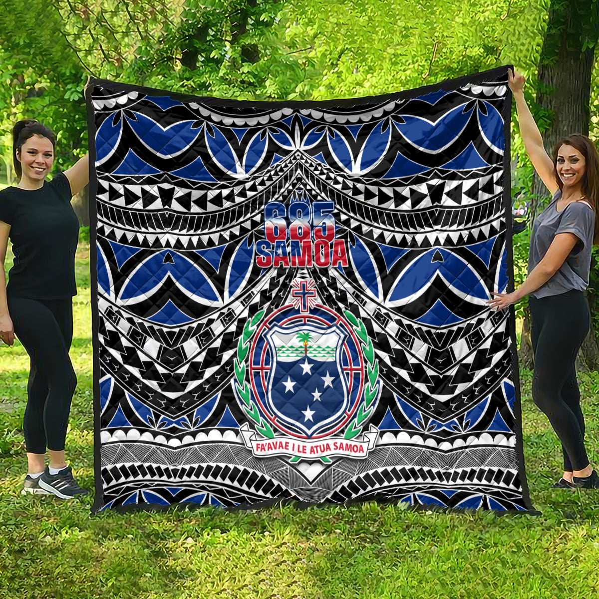 Samoa 685 Quilt Samoan Coat Of Arms Simple Style LT14 - Polynesian Pride