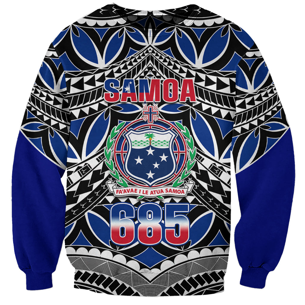 Samoa 685 Sweatshirt Samoan Coat Of Arms Simple Style LT14 Unisex Blue - Polynesian Pride