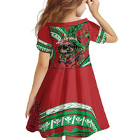 Mele Kalikimaka Hawaii Family Matching Mermaid Dress and Hawaiian Shirt Mongoose Santa With Ohia Lehua