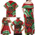 Mele Kalikimaka Hawaii Family Matching Off Shoulder Maxi Dress and Hawaiian Shirt Mongoose Santa With Ohia Lehua