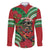 Mele Kalikimaka Hawaii Family Matching Off Shoulder Maxi Dress and Hawaiian Shirt Mongoose Santa With Ohia Lehua