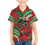 Mele Kalikimaka Hawaii Family Matching Off Shoulder Maxi Dress and Hawaiian Shirt Mongoose Santa With Ohia Lehua