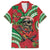 Mele Kalikimaka Hawaii Family Matching Short Sleeve Bodycon Dress and Hawaiian Shirt Mongoose Santa With Ohia Lehua