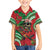 Mele Kalikimaka Hawaii Family Matching Short Sleeve Bodycon Dress and Hawaiian Shirt Mongoose Santa With Ohia Lehua