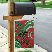 Mele Kalikimaka Hawaii Garden Flag Mongoose Santa With Ohia Lehua LT14 - Polynesian Pride