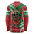 Mele Kalikimaka Hawaii Long Sleeve Shirt Mongoose Santa With Ohia Lehua