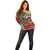 Mele Kalikimaka Hawaii Off Shoulder Sweater Mongoose Santa With Ohia Lehua