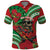 Mele Kalikimaka Hawaii Polo Shirt Mongoose Santa With Ohia Lehua