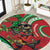 Mele Kalikimaka Hawaii Round Carpet Mongoose Santa With Ohia Lehua