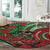 Mele Kalikimaka Hawaii Round Carpet Mongoose Santa With Ohia Lehua