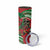 Mele Kalikimaka Hawaii Skinny Tumbler Mongoose Santa With Ohia Lehua