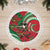 Mele Kalikimaka Hawaii Tree Skirt Mongoose Santa With Ohia Lehua