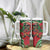 Mele Kalikimaka Hawaii Tumbler With Handle Mongoose Santa With Ohia Lehua