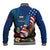 United States And Samoa Baseball Jacket USA Flag Eagle Mix Samoan Coat Of Arms LT14 - Polynesian Pride