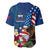 United States And Samoa Baseball Jersey USA Flag Eagle Mix Samoan Coat Of Arms LT14 - Polynesian Pride